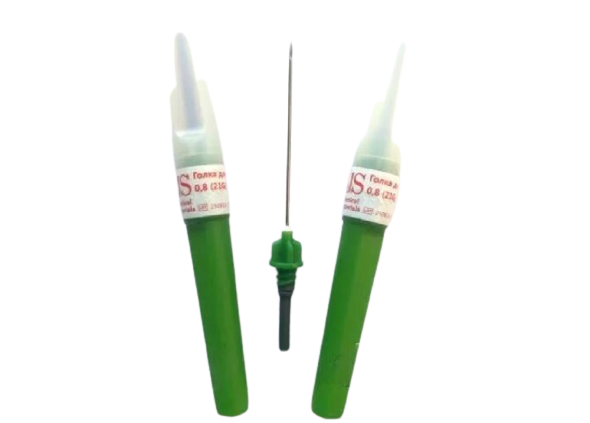 Голка для забору крові розмір 0,8 (21G) зел., №1